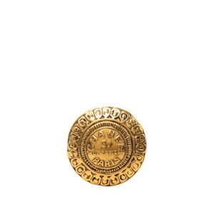 Chanel 31 RUE CAMBON Cambon Vintage Round Brooch Gold Plated Women's CHANEL